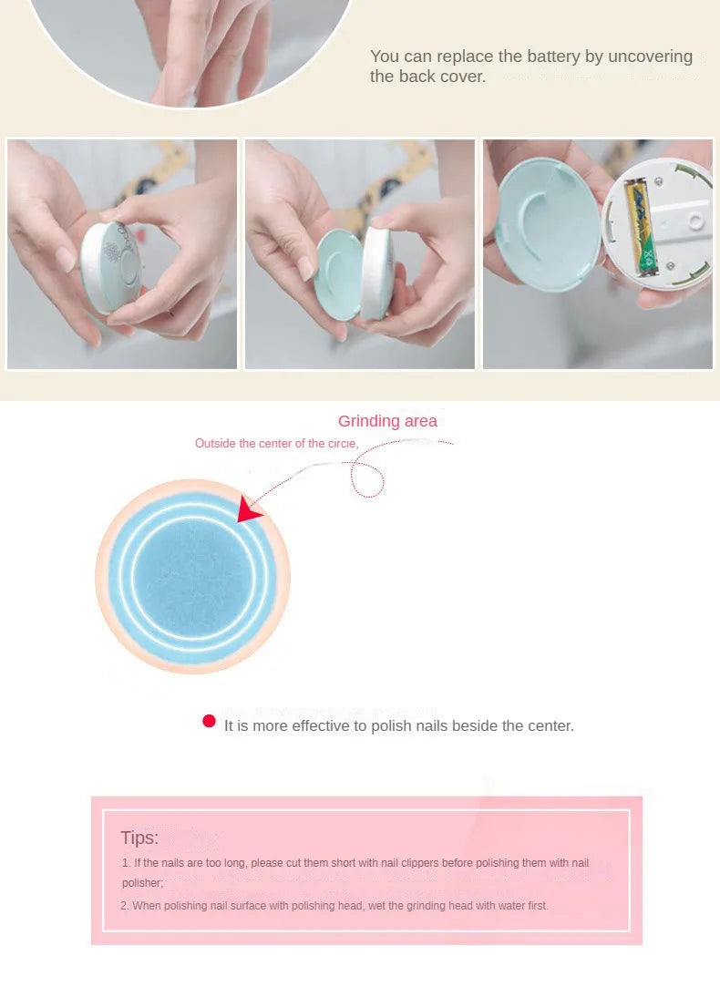 Electric Baby Nail Trimmer Baby Items Kid Nail Polisher Tool Care Kit Easy To Trim Nail File Newborn Baby Things Bebe Accessorie